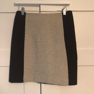 Ann Taylor LOFT Black & Cream Skirt - Size 2